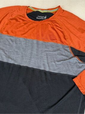 Smartwool Merino Sport 120 Mountain Bike Jersey Colorblock Men’s Medium Note